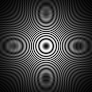 Centrosymmetric CTF power spectrum with concentric Thon rings